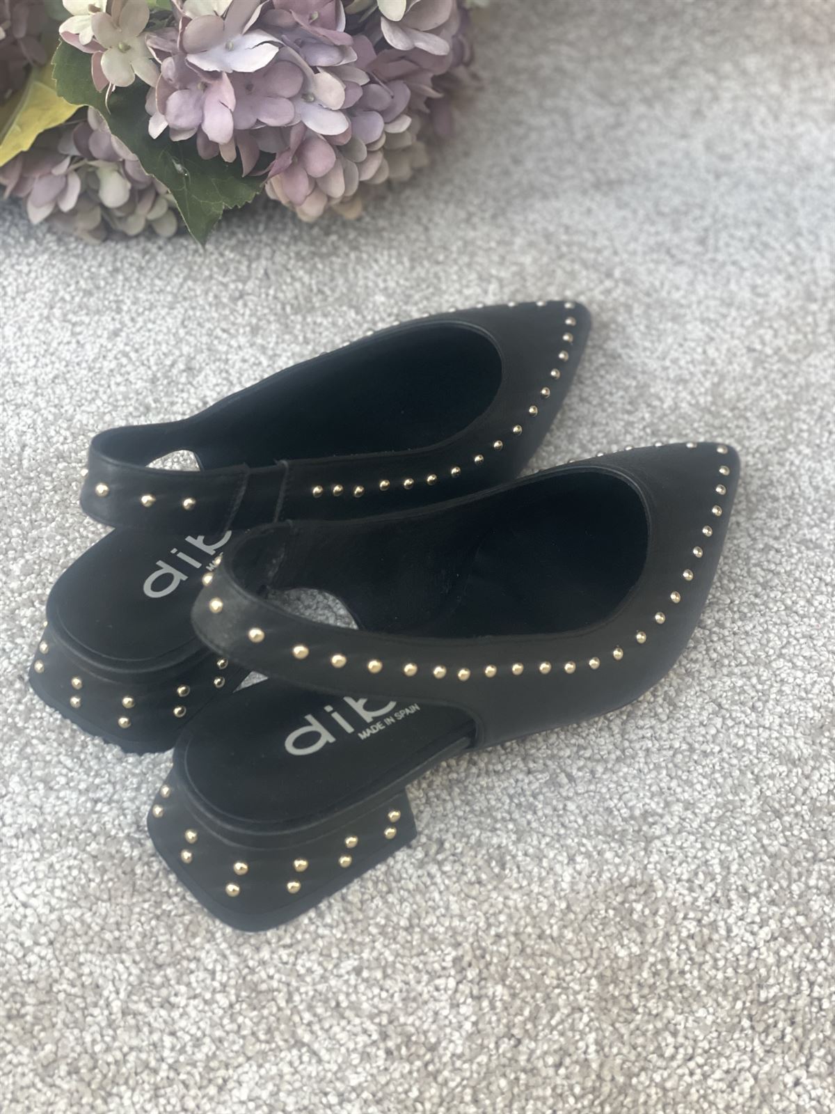 Zapato Dibia by Ezzio 56147 tachas piel napa negra - Imagen 5