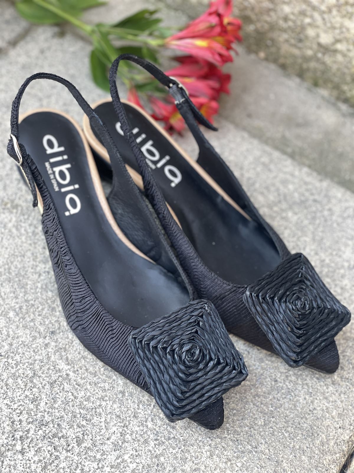 Zapato Dibia by Ezzio pieza tejido y piel negro - Imagen 4