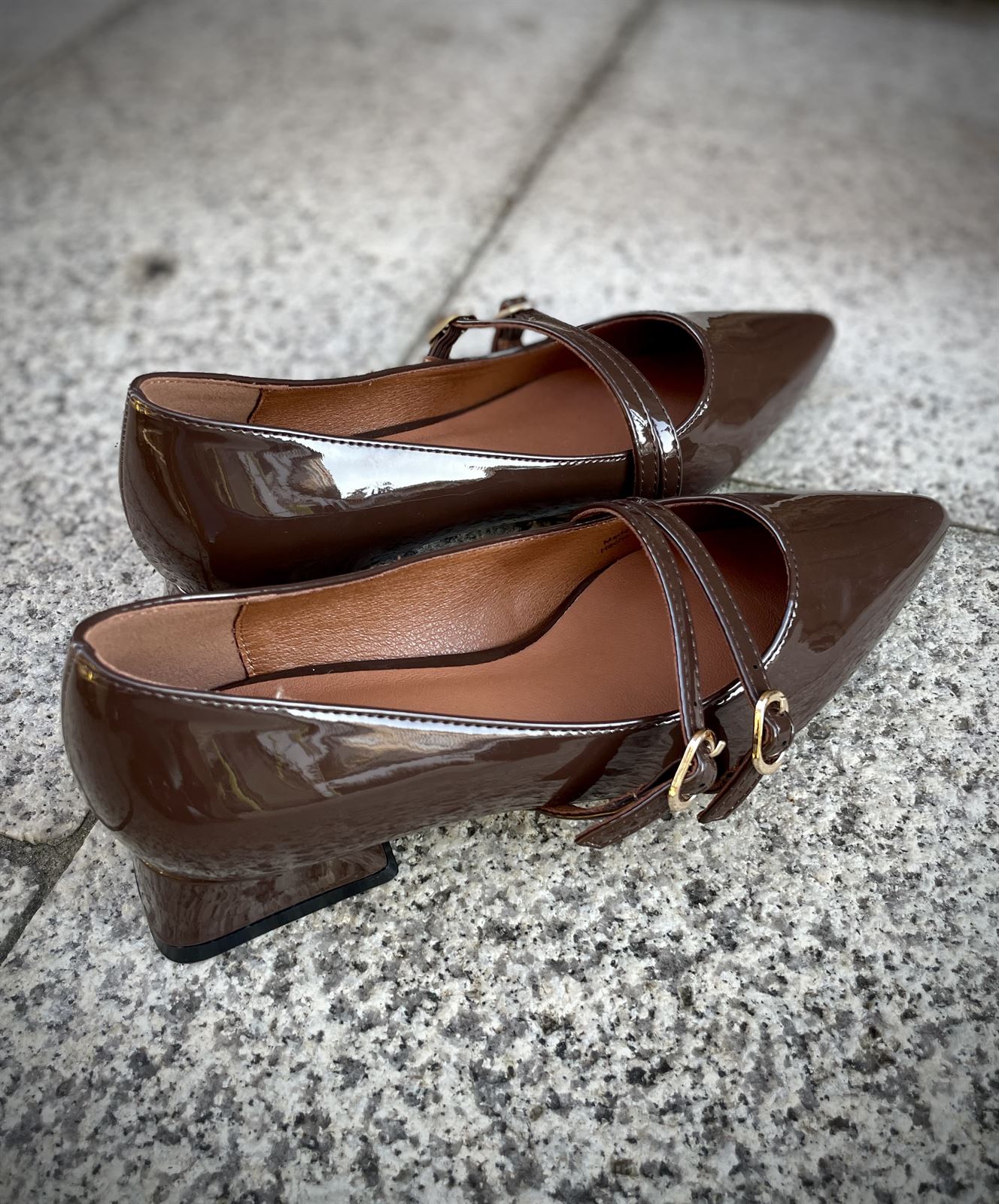 Zapato Gioseppo LUCAN Charol 2 hebillas Moka - Imagen 5
