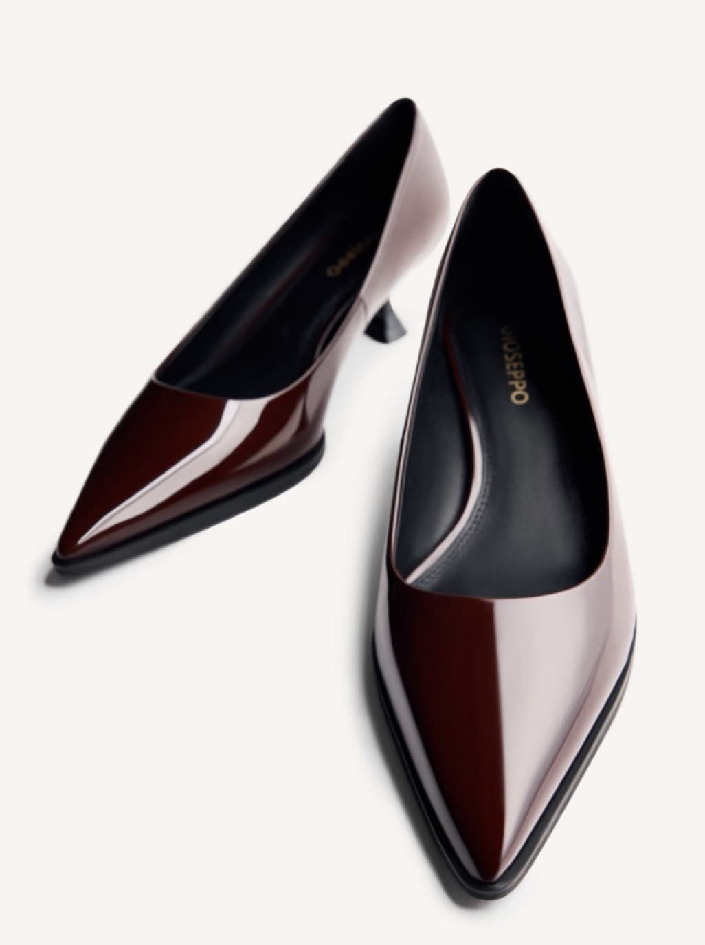 Zapato Gioseppo salón Mazzepa charol marrón. - Imagen 1