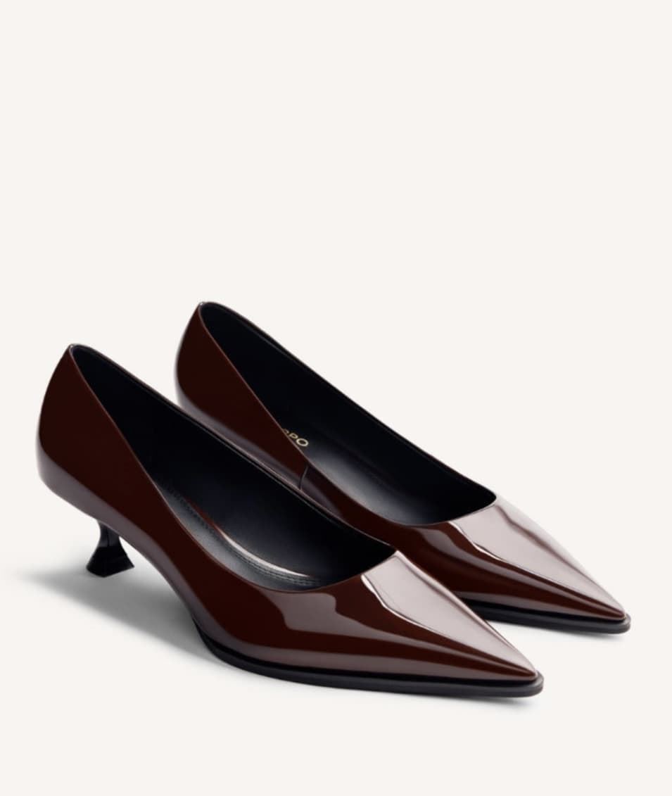 Zapato Gioseppo salón Mazzepa charol marrón. - Imagen 2