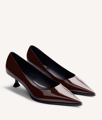 Zapato Gioseppo salón Mazzepa charol marrón. - Imagen 2