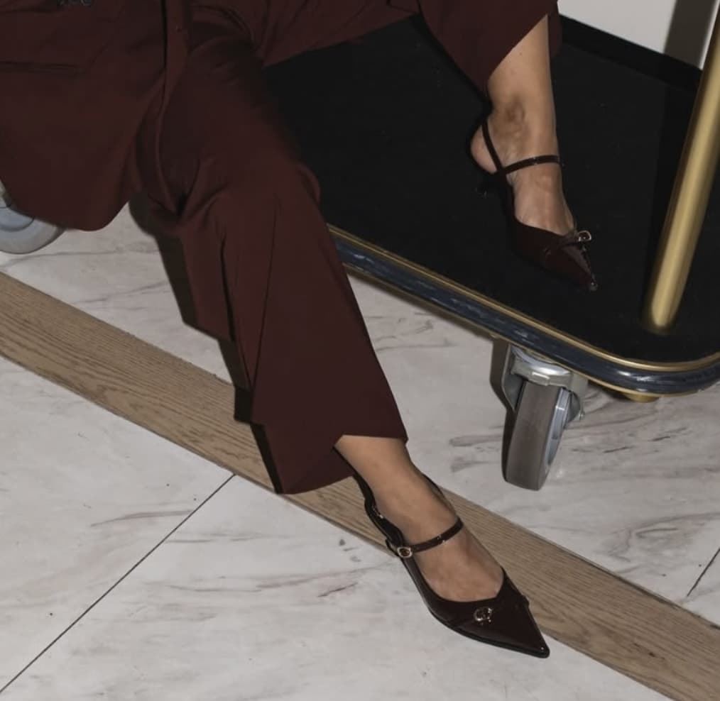 Zapato Gioseppo salón Sabin charol marrón. - Imagen 1