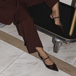 Zapato Gioseppo salón Sabin charol marrón. - Imagen 1