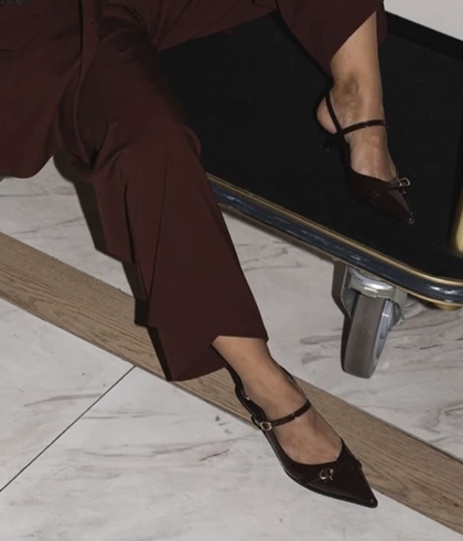 Zapato Gioseppo salón Sabin charol marrón. - Imagen 1