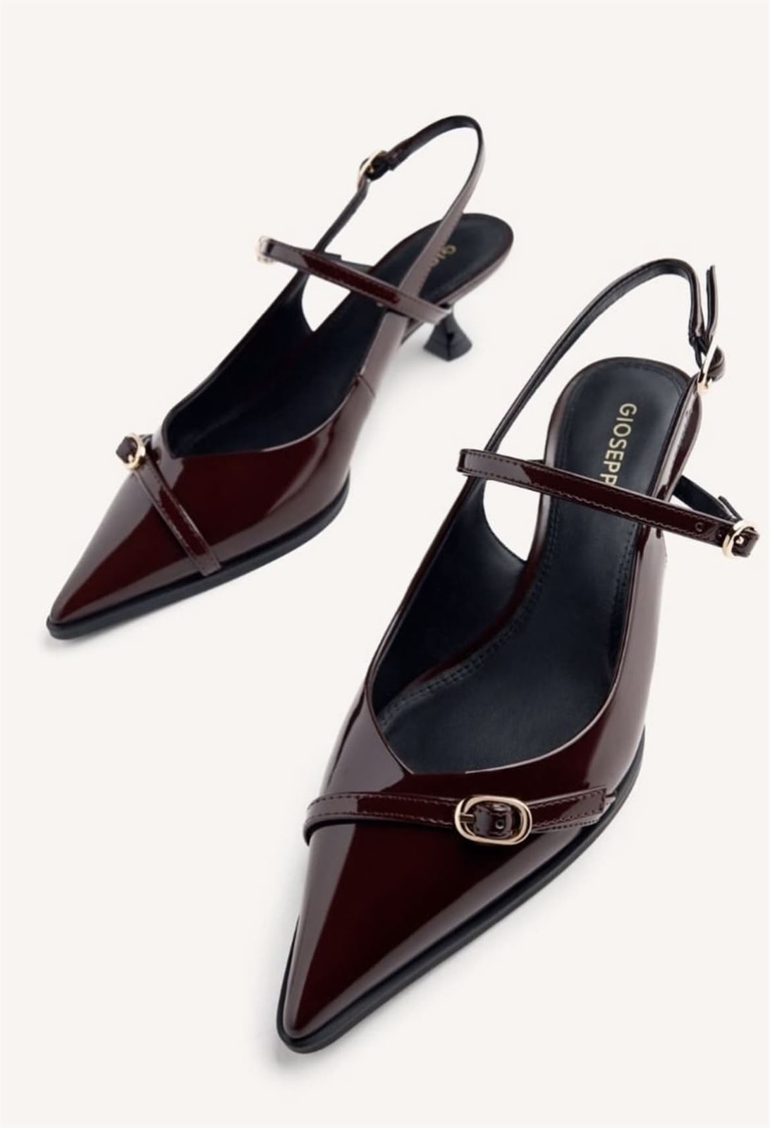 Zapato Gioseppo salón Sabin charol marrón. - Imagen 3