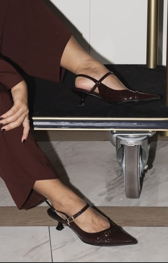 Zapato Gioseppo salón Sabin charol marrón. - Imagen 4