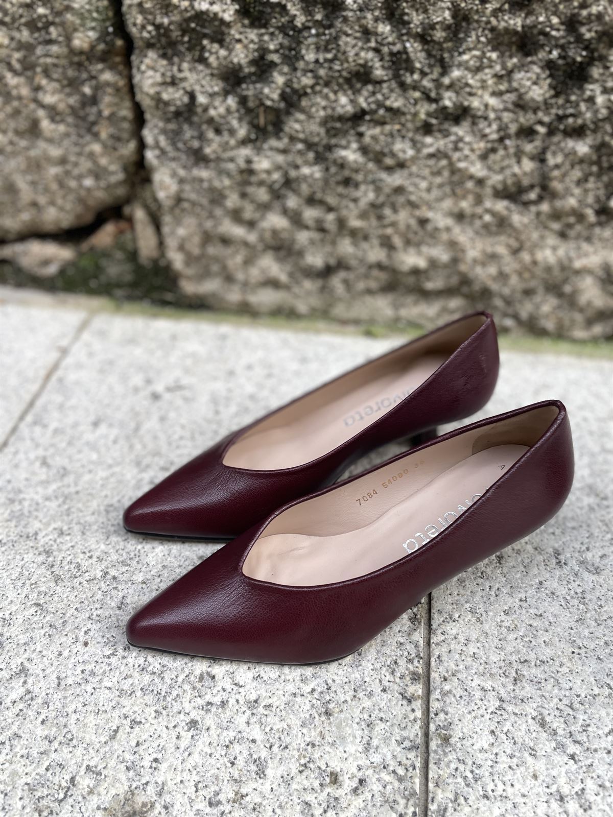 ZAPATO kitten Angari 540-8063 EIFFEL burdeos oscuro - Imagen 5