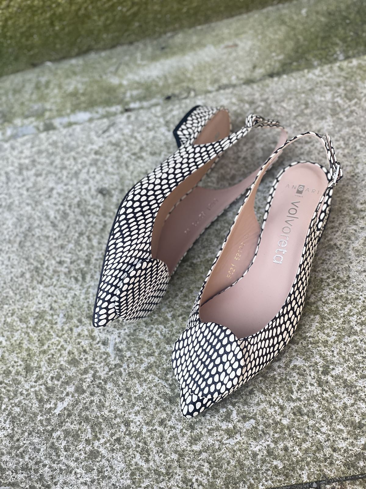 Zapato Manueletina Angari 52173-58R perdiz blanco negro - Imagen 3