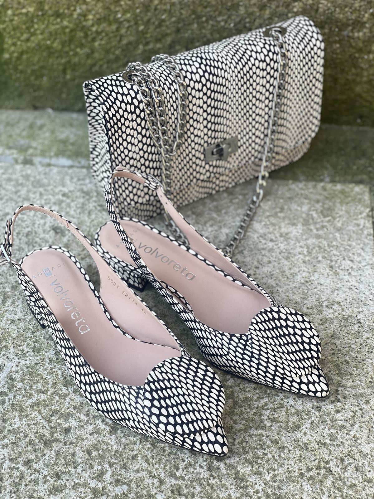 Zapato Manueletina Angari 52173-58R perdiz blanco negro - Imagen 5