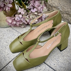 Zapato Mary Jane  Angari Cristal Kaki -59 OLIVA - Imagen 1