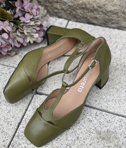 Zapato Mary Jane  Angari Cristal Kaki -59 OLIVA - Imagen 2