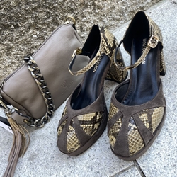 Zapato Noa Harmon TANGO Mary Jane gris verdoso y print - Imagen 1