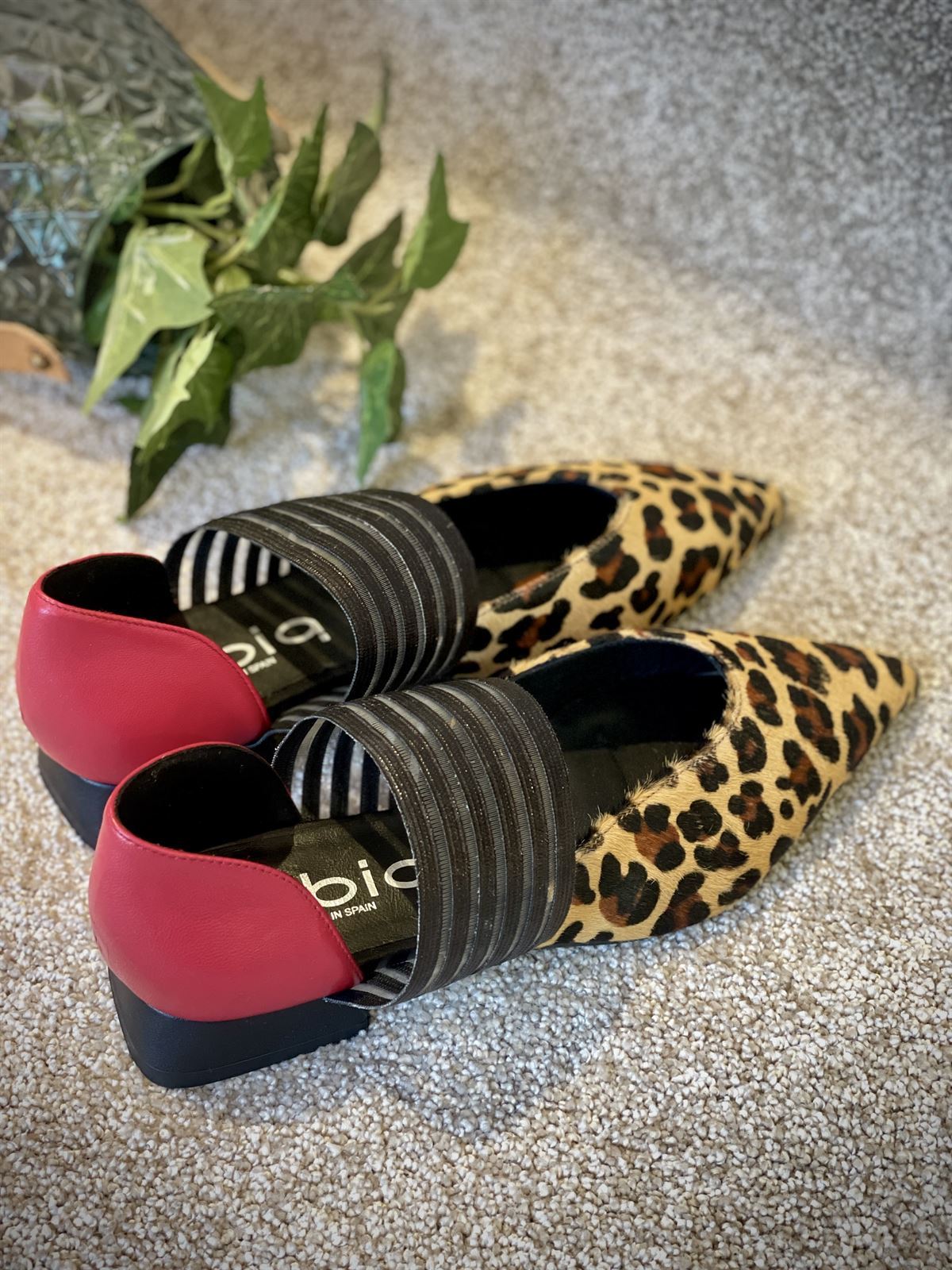 Zapato plano Dibia by Ezzio elastico print rojo - Imagen 4