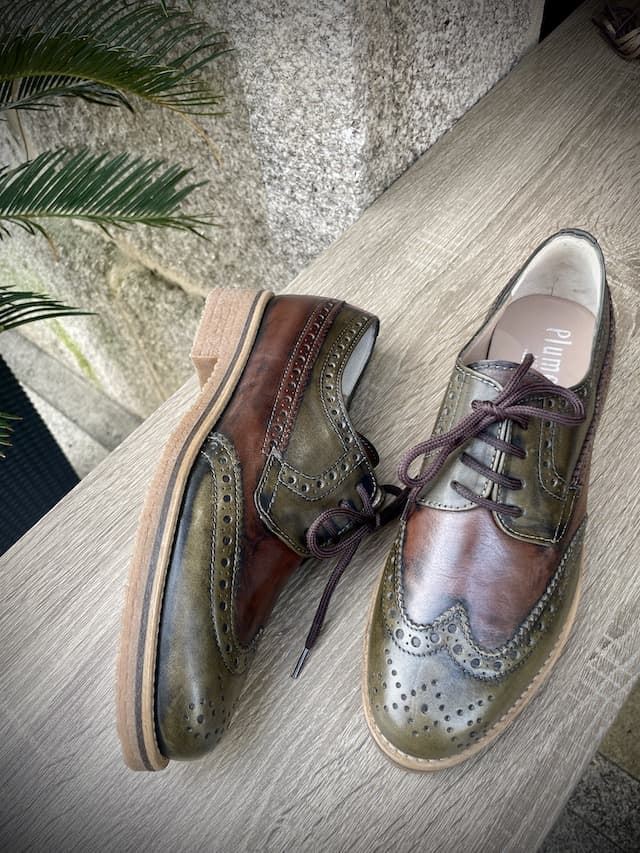 Zapato Plumers Menorca oxford bicolor cordones - Imagen 1