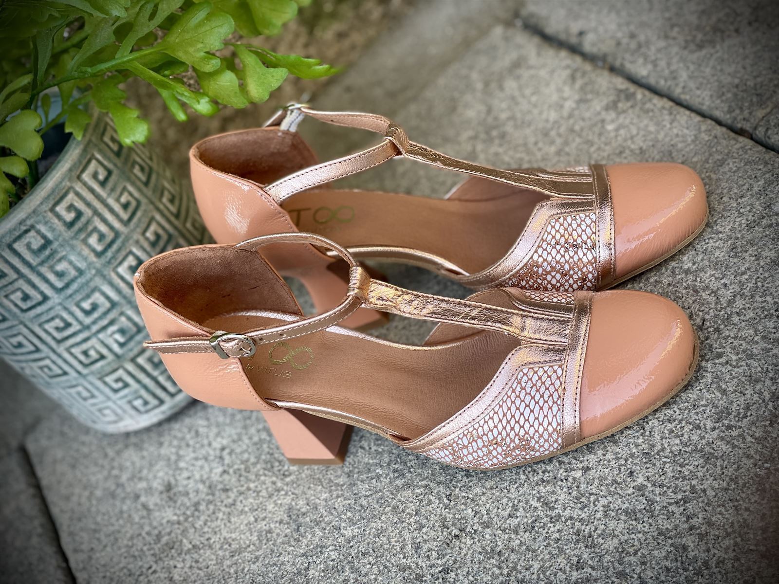 zapato T infinito charol salmon - Imagen 3