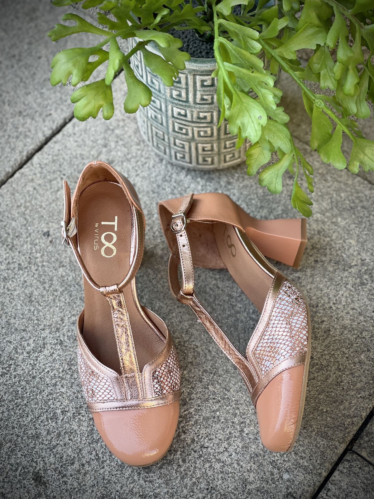 zapato T infinito charol salmon - Imagen 4