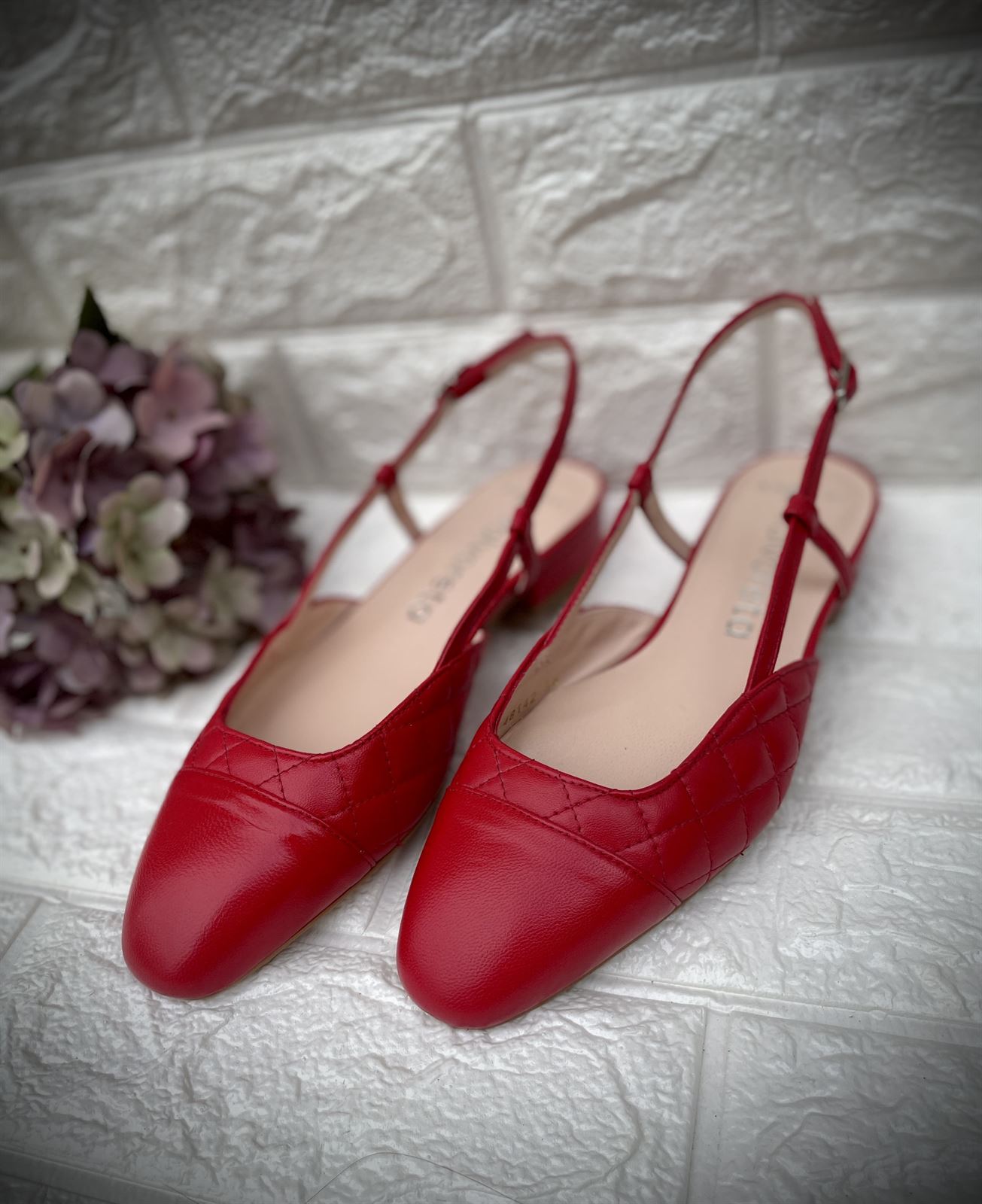 Zapatos Angari bailarinas puntera roja - Imagen 6
