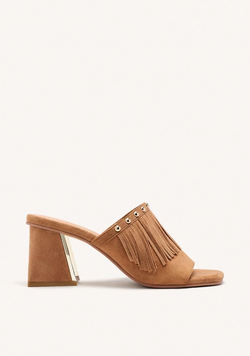 Zueco Gioseppo sandalia tipo mule DIXFIELD ante camel - Imagen 2