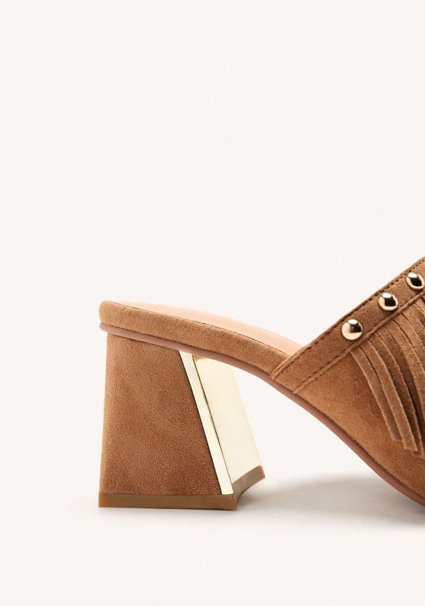 Zueco Gioseppo sandalia tipo mule DIXFIELD ante camel - Imagen 3