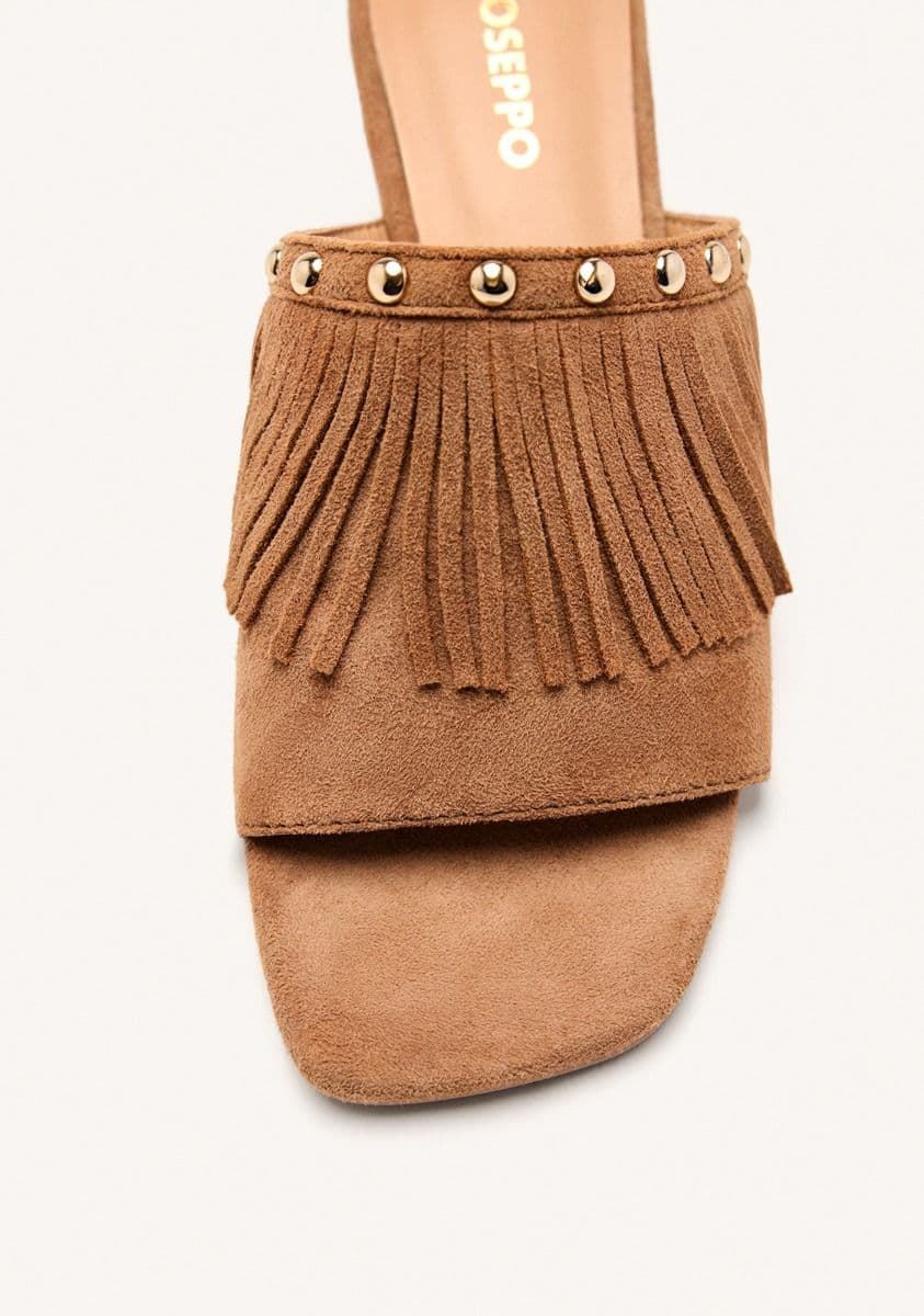 Zueco Gioseppo sandalia tipo mule DIXFIELD ante camel - Imagen 4