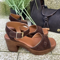 Zueco Nemonic  2371 Western marrón piso Aruba extra ligero chocolate - Imagen 1