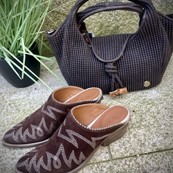 Zueco Nemonic  2412 Western piso tejano chocolate - Imagen 1