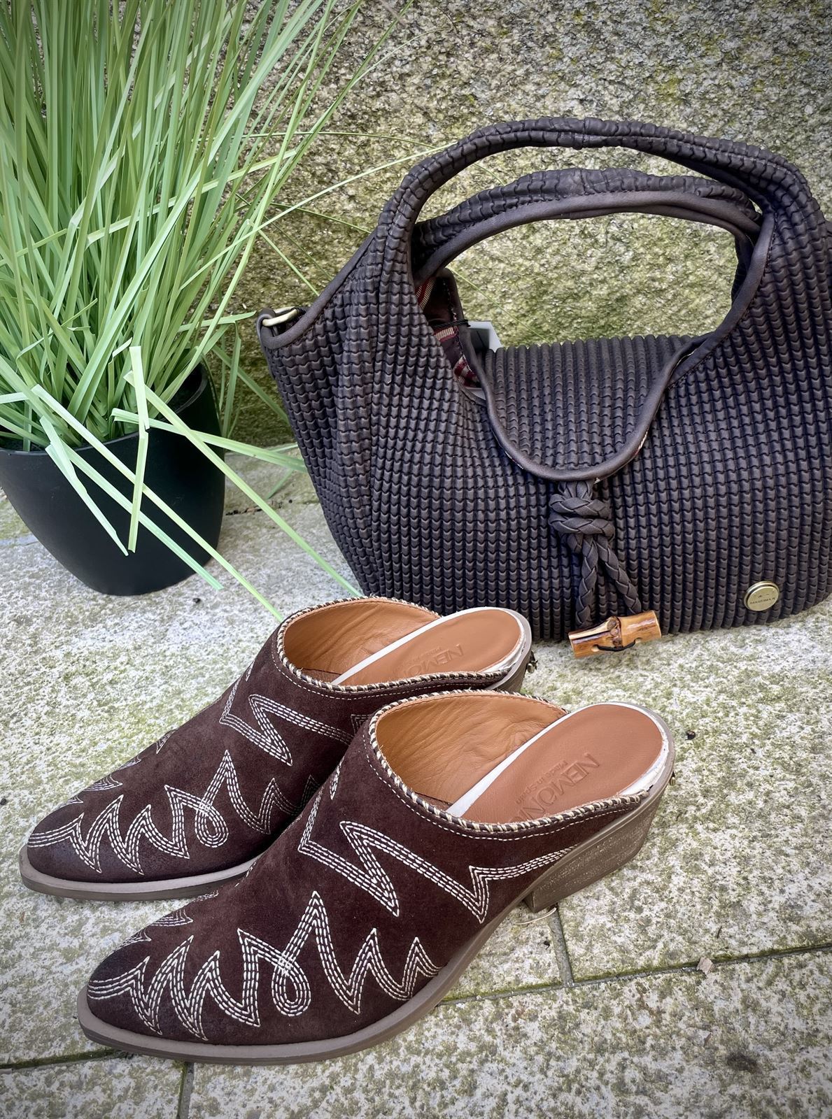 Zueco Nemonic  2412 Western piso tejano chocolate - Imagen 5