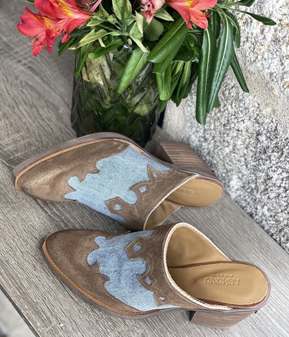 Zueco Nemonic vaquero y ante camel. - Imagen 2