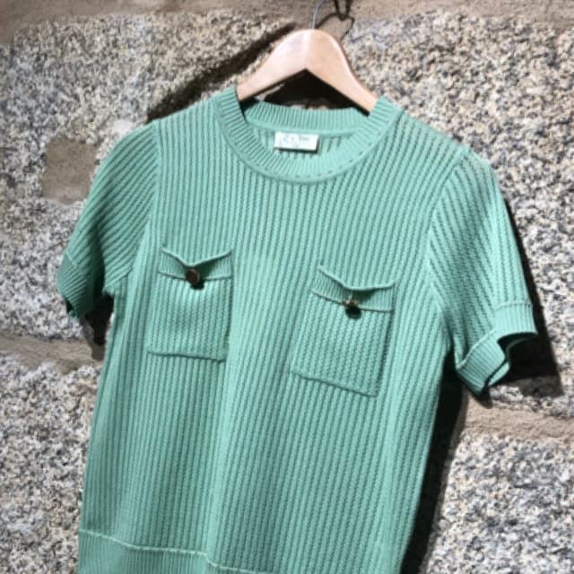 ZZCamiseta verde con vivo oro - Imagen 4